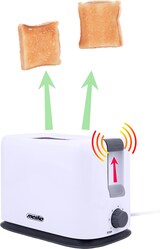 thumbnail of Mesko MS 3213 Tostadora Pan, 2 Rebanadas, Regulador Nivel Tostado, 3 Funciones, Calienta Panecillos, Recogemigas, Blanco, 750W