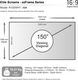 thumbnail of ELITE SCREENS Beamer Leinwand ,/EZ FRAME - RAHMENLEINWAND/150/geeignet für: Normale Projektoren