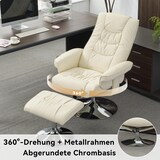 thumbnail of Massagesessel Beige 79x79x106 cm mit PU-Polsterung und 5-Punkt-Massagegerät für Wohnzimmer und Schlafzimmer