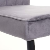 thumbnail of Set di 6 sedie da pranzo HWC-K16, sedia da cucina, metallo vellutato ~ grigio scuro