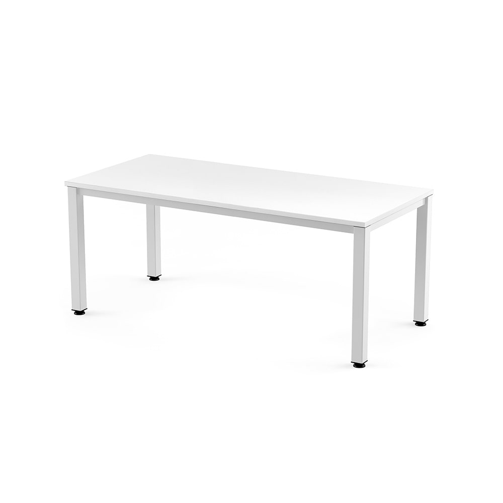 Rocada mesa secretária série Executive 160x80 branco / branco
