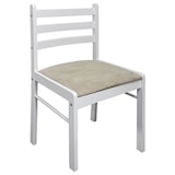 thumbnail of Décoshop26 - Conjunto de 2 sillas de comedor/cocina de diseño clásico en madera maciza de caucho y terciopelo blanco CDS020170