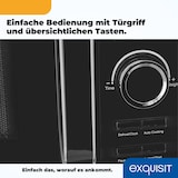 thumbnail of Exquisit Mikrowelle ohne Drehteller, 800 Watt Grill, 700 Watt, 20 Liter Volumen, Timer, Mikrowelle Flachbett, Auftaufunktion, MW4020-F-240DIG schwarz