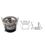 thumbnail of 10x LED Mini Spot Einbauleuchte Einbaustrahler 2 W inkl. Trafo Rund Edelstahl (Schwenkbar) Neutralweiß