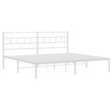 thumbnail of vidaXL Bedframe met hoofdbord metaal wit 193x203 cm