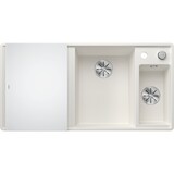 thumbnail of Blanco Silgranit Spülbecken mit Abtropffläche und Restebecken, Axia III 6 S-F, Weiß 990 x 500 mm, Hauptbecken rechts