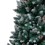 thumbnail of vidaXL Künstlicher Weihnachtsbaum mit Zapfen und Schnee 210 cm