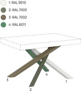 thumbnail of Ausziehtisch 120/380x90 cm Volantis Premium Eiche natur mehrfarbig Beine 4/A