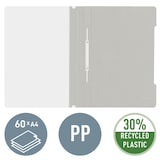 thumbnail of Pasta de plástico para folhas soltas Leitz / A4 / para até 250 folhas / cinzento / embalagem de 25