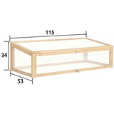 thumbnail of tectake Serre Châssis de Jardin pour Carré Potager 115 x 53 x 34 cm 115 x 53 x 34 cm Marron