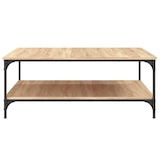 thumbnail of Table basse chêne sonoma 100x100x40 cm bois d'ingénierie Modèle Atlas Office Prime