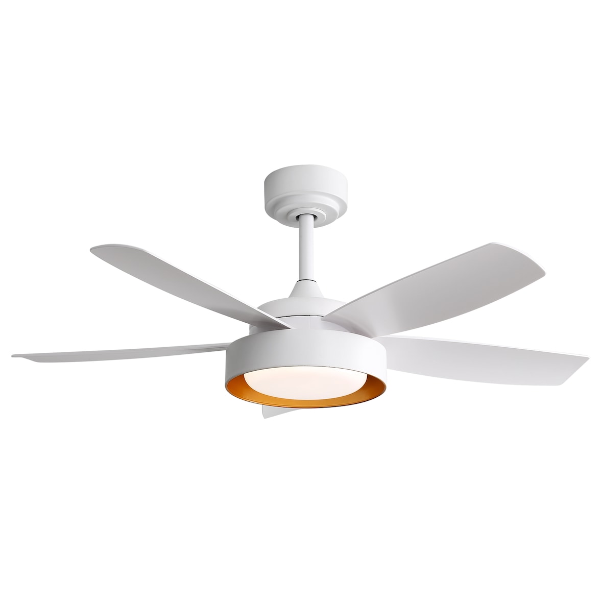 Deckenventilator 36x107x107 cm mit LED-Beleuchtung 22W, Fernbedienung, DC-Motor leise, 3 Lichtfarben dimmbar, Dunkelblau