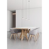thumbnail of Lámpara colgante LED empotrable cónica Ark de 3000K y 6W, diseño moderno transparente y marco con acabado negro para iluminación interior.
