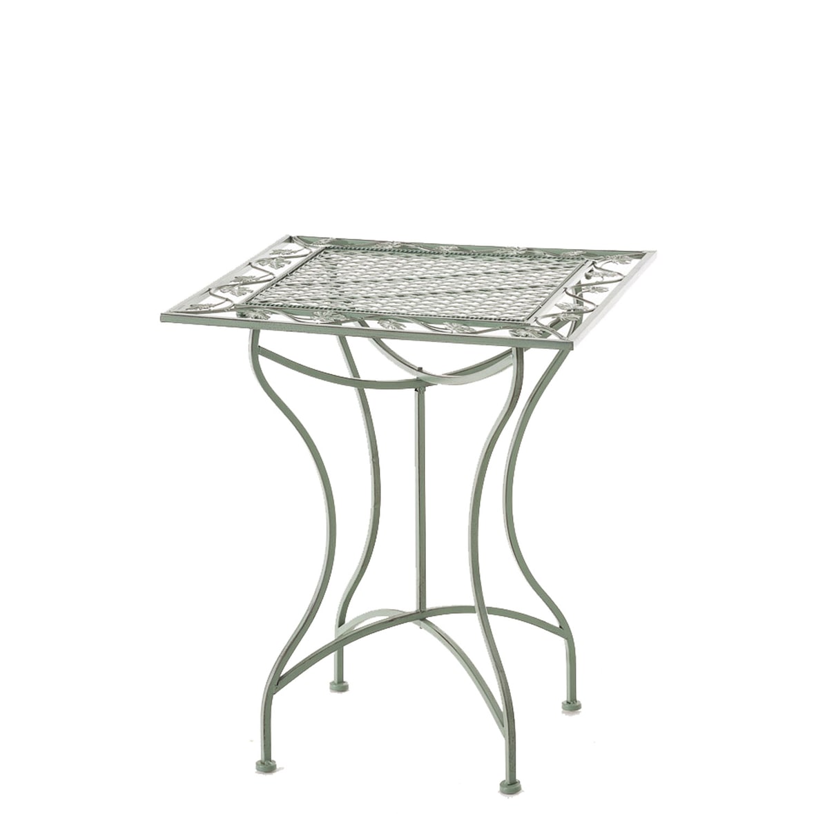 Eisentisch Asina 60 x 60 cm antik-grün