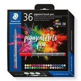 thumbnail of STAEDTLER Pigment Arts Brush Pen, 36 Farben, Mehrfarbig, Rund, Kunststoff, Polypropylen (PP), Tinte auf Wasserbasis, Erwachsene & Kinder