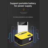 thumbnail of Projecteur LED Portable 400 Lumens HD Home Cinéma Supporte USB HDMI Jaune YONIS