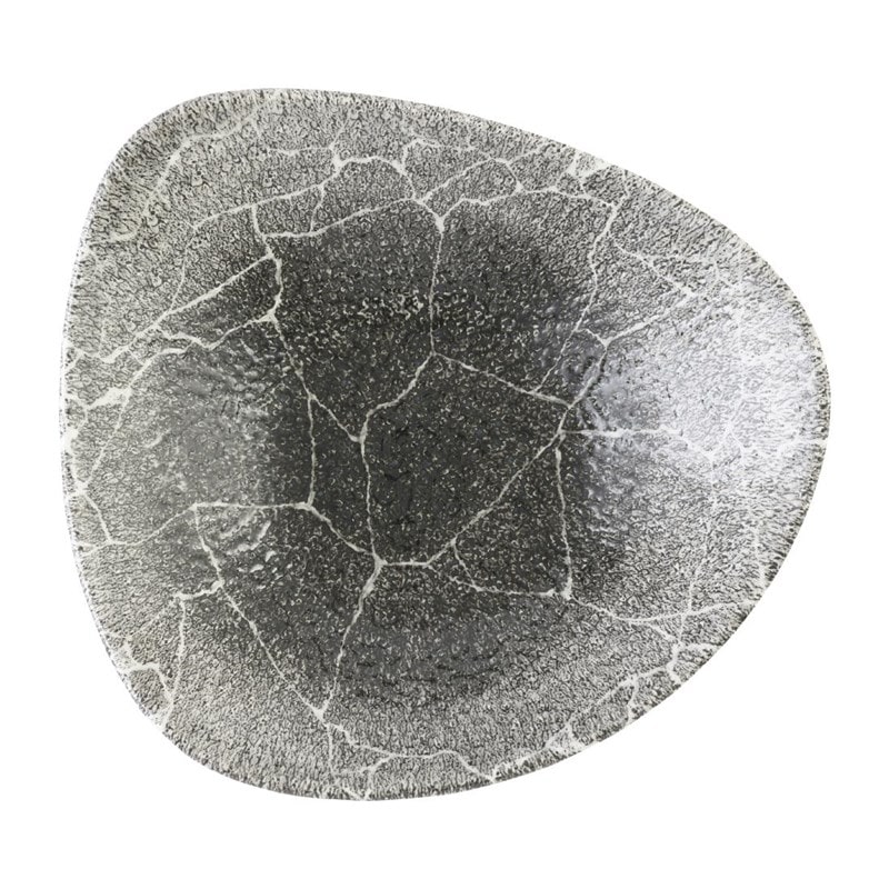 Churchill Studio Prints Kintsugi Kwarts Zwarte Driehoekige Kom, 235 mm, (12 stuks)