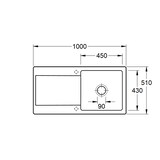thumbnail of Villeroy&Boch Rechteckiges Spülbecken, Küchenspüle Siluet 60 Crema weiß 100x51 cm, Unterschrankbreite 60 cm