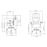 thumbnail of Sillas de oficina con asiento textil color Gris. Modelo Carla