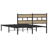 thumbnail of vidaXL Metallbett ohne Matratze Sonoma-Eiche 150x200 cm
