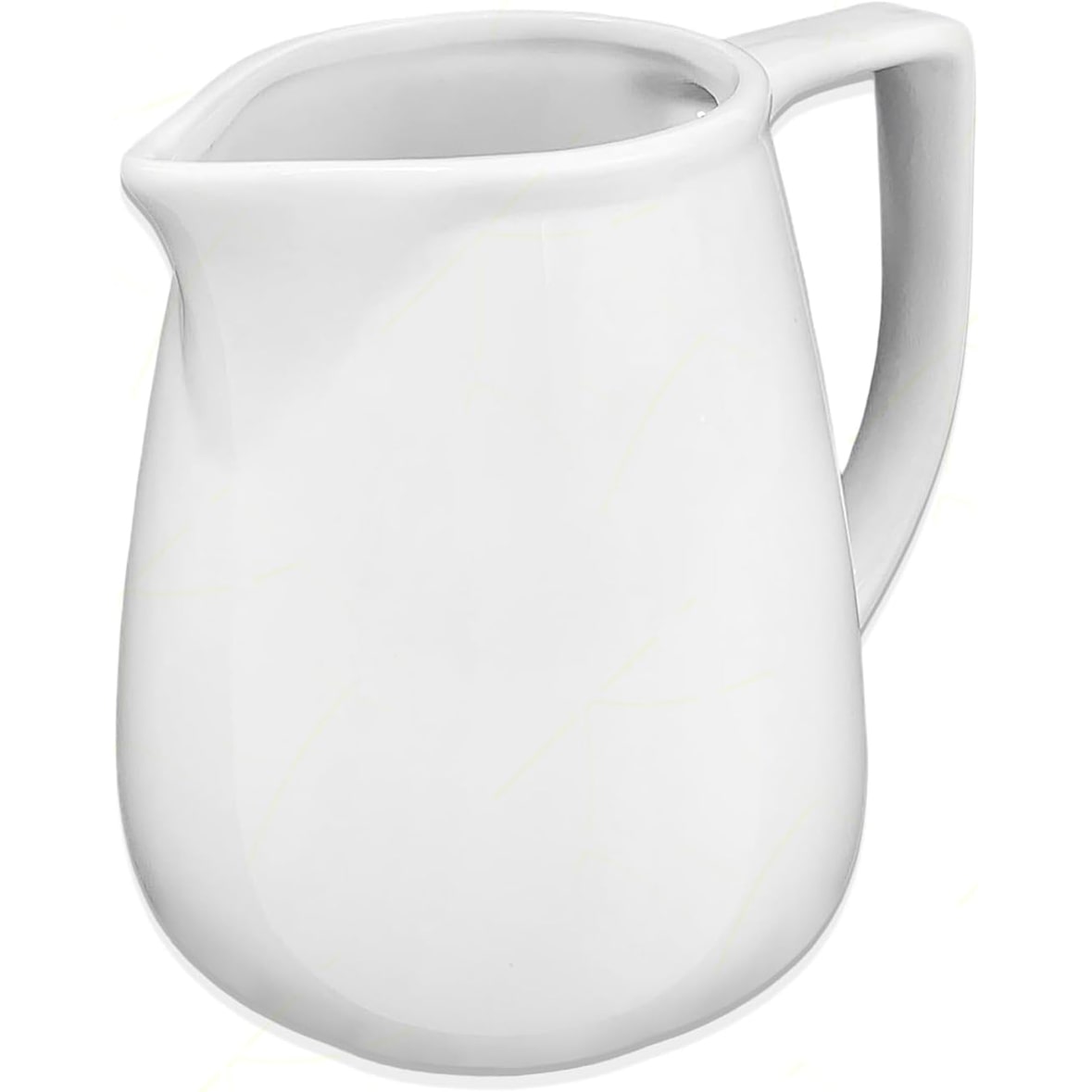 Jarra de leche grande de porcelana blanca de 460 ml: ideal para servir grandes cantidades de leche, crema o bebidas, para uso profesional y doméstico.