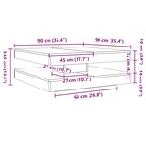 thumbnail of vidaXL Couchtisch 360-Grad Drehbar Weiß 90x90x34,5 cm