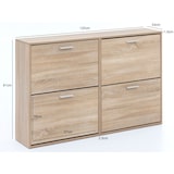 thumbnail of WOHNLING Schuhschrank WL5.828 Holz 120x81x24 cm Schuhregal Modern Schuhkipper