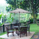 thumbnail of Outusnny Ombrellone da Giardino con Palo Centrale Φ196cm Grigio Chiaro