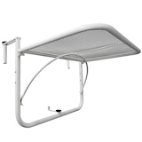 thumbnail of Outsunny Mesa Suspensa para Varanda com Braço e Altura Ajustável em 3 Posições Estrutura de Metal 60x56,5x45 cm Branco