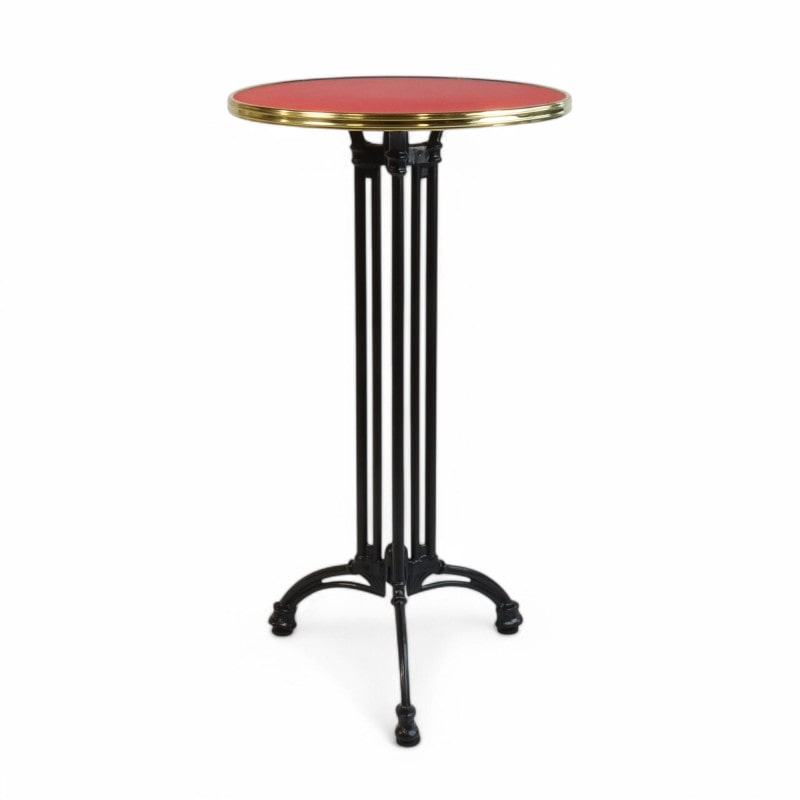 Mesa alta de bistrô EIFFEL - Vermelho Carmim - Latão - Bistromania