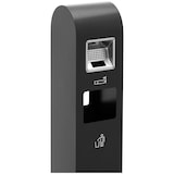 thumbnail of Helloshop26 - Cendrier extérieur sur pied avec poubelle café hôtel restaurant verrouillable 32 x 30 x 120 cm acier inoxydable gris 14_0008558