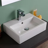 thumbnail of Lavabo Da Appoggio Ceramica Bianco Rettangolare Lavandino Lavello Arredo 58x46x16 Cm