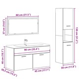 thumbnail of vidaXL 3-tlg. Badmöbel-Set Altholz-Optik Holzwerkstoff 38,5x90x46cm
