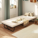 thumbnail of COSTWAY Cama plegable para invitados de 190 x 80 cm con colchón, cama individual plegable, cama metálica resistente hasta 170 kg.