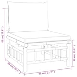 thumbnail of vidaXL 6-tlg. Garten-Lounge-Set mit Dunkelgrauen Kissen Bambus