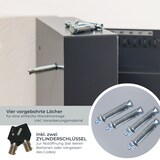 thumbnail of HMF 2048-11 Schlüsseltresor mit Zahlenschloss, 48 Haken, 36 x 30 x 10 cm, Anthrazit