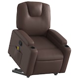 thumbnail of vidaXL Massagesessel mit Aufstehhilfe Braun Kunstleder