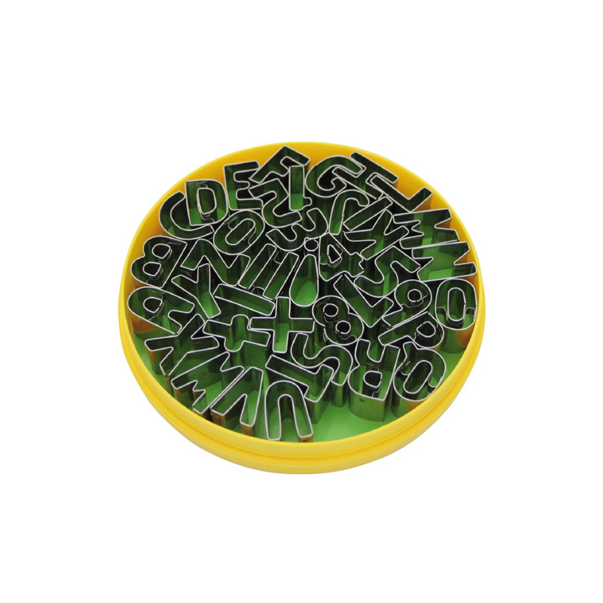 Schneider - Dekor Ausstecher im Satz "Buchstaben und Zahlen", 40-tlg., Höhe: 25 mm, Edelstahl