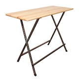 thumbnail of METRO PROFESSIONAL Mesa alta de bistrô, dobrável, aço/madeira de pinho, 140 x 60 cm, retangular, castanho