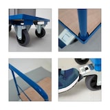 thumbnail of PROREGAL Profi Plattformwagen | HxBxT 102x60x98cm | Traglast 450kg | Lichtblau | Transportwagen Handwagen Materialwagen
