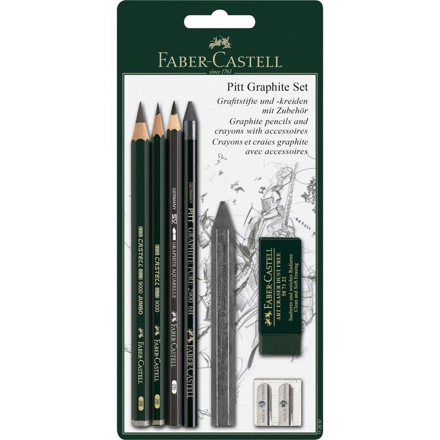 FABER-CASTELL 112997, Multi, Schwarz, Grün, Grau, Sichtverpackung, 7 Stück(e)
