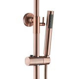 thumbnail of Duschsystem Duschgarnitur Kupfer gebürstet rund mit Regendusche Handbrause Thermostat und Duschstange