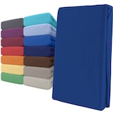 thumbnail of Spannbettlaken Jersey 100% Baumwolle 120-130x200 cm Blau