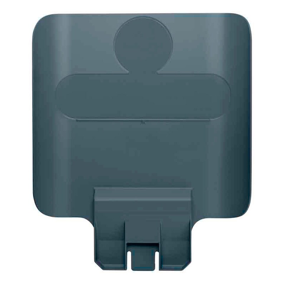Hinweistafel für Rubbermaid Slim Jim Recycling-Station | HxBxT 36,2x30x4,4cm | Polypropylen | Grau von PROREGAL