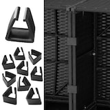 thumbnail of tectake Conjunto de muebles de polirratán Verona con cojines para 6 personas, para exteriores y jardín, negro