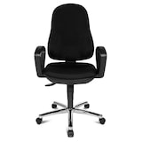 thumbnail of Bürodrehstuhl schwarz Bandscheiben Schreibtischstuhl gepolstert 210160