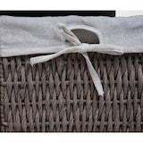 thumbnail of Waschbeckenunterschrank HWC-H20, Badezimmer Waschtisch, Massiv-Holz Korb-Schublade 60x65x31cm ~ shabby grau-braun