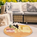 thumbnail of Relaxdays Drehteller, 360° drehbare Servierplatte, Ø 40 cm, rundes Drehtablett Bambus, zum Servieren, für Gewürze, natur