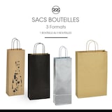 thumbnail of Bruine kraft tas voor 2 flessen met gedraaide handvatten bulk per 200 - Gimex