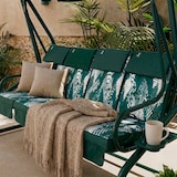 thumbnail of Balancelle 4 places MIZAR XL inclinable et transformable en lit, structure en métal, toit réglable en polyester imperméable (Vert Matrix)